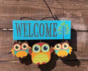 Owl Welcome Sign