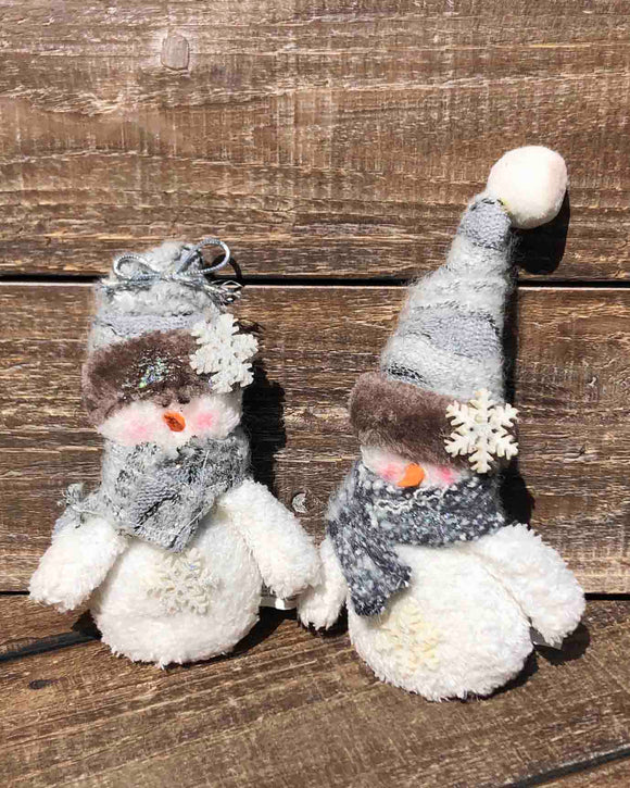 Snowy Snowman Ornament - 2 Styles