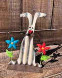 Funny Bunny with Flowers