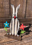 Funny Bunny with Flowers