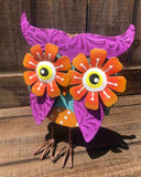 Bottle Cap Floral Owl