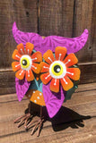 Bottle Cap Floral Owl