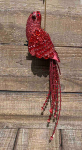 Large Glitter Gem Bird Ornament - 3 Colors