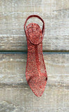 Glitter High Heel Party Shoe Ornament