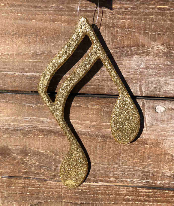 Large Glitter Music Note Ornament - 3 Styles