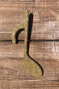 Large Glitter Music Note Ornament - 3 Styles