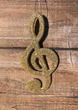 Large Glitter Music Note Ornament - 3 Styles