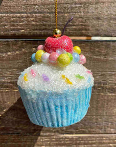 Glittery Cupcake Ornament