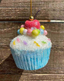 Glittery Cupcake Ornament