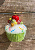 Glittery Cupcake Ornament