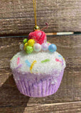 Glittery Cupcake Ornament