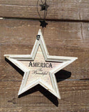 Americana Star Ornament - 10 Styles