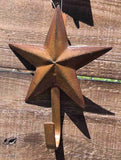 Antique Metal Wall Decor Indoor Outdoor Star Hook