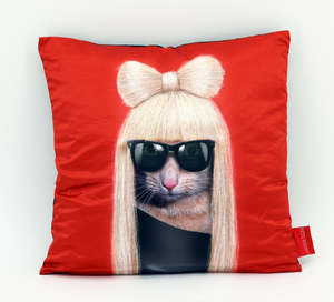 GG Cat Pets Rock Throw Pillow