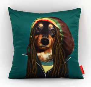 Reggae Dog Pets Rock Throw Pillow