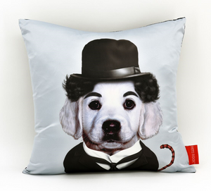 Tramp Dog Pets Rock Throw Pillow