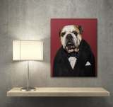 Leader English Bulldog Pets Rock Giclee Canvas Wall Art