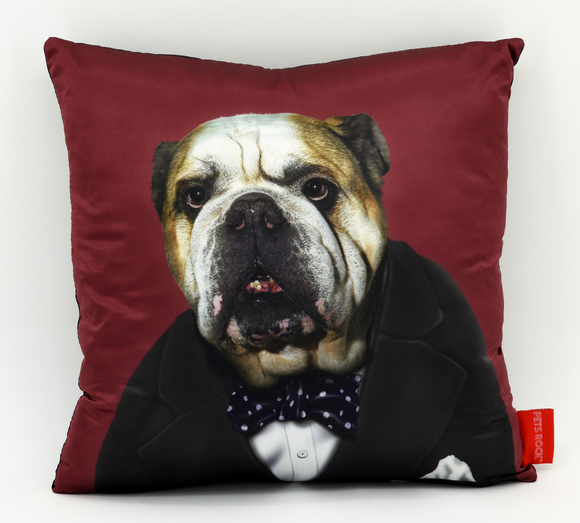 Leader English Bulldog Pets Rock Throw Pillow