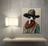 Cowboy Dog Pets Rock Giclee Canvas Wall Art