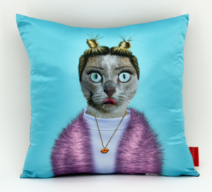 Twerk Cat Pets Rock Throw Pillow