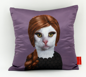 Songbird Cat Pets Rock Throw Pillow