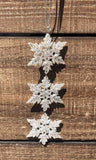 Glitter Snowflake Trio Ornament