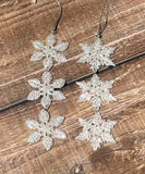 Glitter Snowflake Trio Ornament