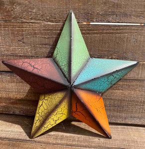 12" Metal Rainbow Star