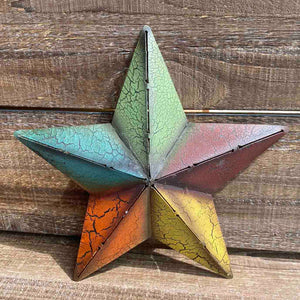 8" Metal Rainbow Star