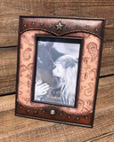 Pink Tooled Picture Frame