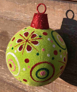 Round Glitter Ornament - 3 Styles