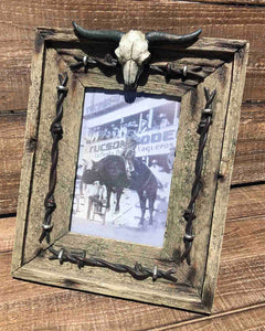 Wire & Skull Picture Frame