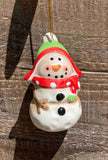 Ceramic Snowman Ornament - 3 Styles