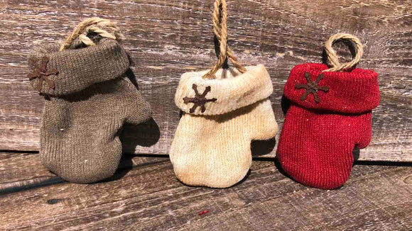 Knitted Mitten Ornament