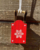 Christmas Sled Ornament - 3 Colors