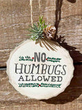 Christmas Wood Round Ornament - 4 Phrases