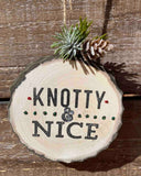 Christmas Wood Round Ornament - 4 Phrases