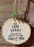 Christmas Wood Round Ornament - 4 Phrases