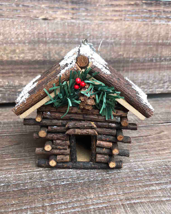 Cabin Birdhouse Ornament