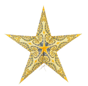 24" Yellow Moury Paper Star Lantern (Light Not Included)